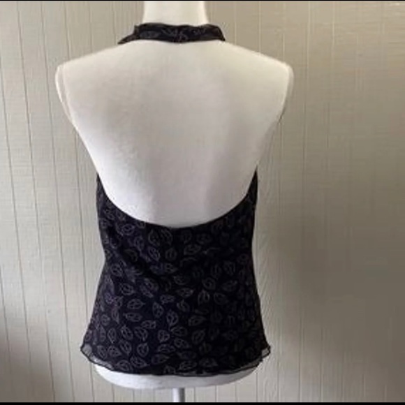 Laundry by Shelli Segal Silk Halter Blouse Size L - Picture 3 of 4